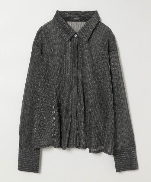 JEANASIS（ジーナシス）の「ラメシアーシャツLS/977406（シャツ/ブラウス・レディース・ベージュ/パープル/ブラック・FREE）」の2枚目の写真