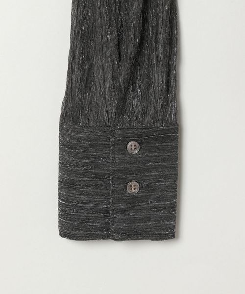 JEANASIS（ジーナシス）の「ラメシアーシャツLS/977406（シャツ/ブラウス・レディース・ベージュ/パープル/ブラック・FREE）」の7枚目の写真