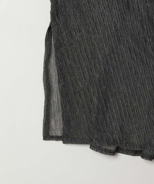 JEANASIS（ジーナシス）の「ラメシアーシャツLS/977406（シャツ/ブラウス・レディース・ベージュ/パープル/ブラック・FREE）」の8枚目の写真