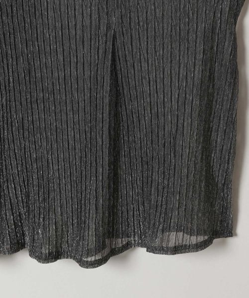 JEANASIS（ジーナシス）の「ラメシアーシャツLS/977406（シャツ/ブラウス・レディース・ベージュ/パープル/ブラック・FREE）」の9枚目の写真