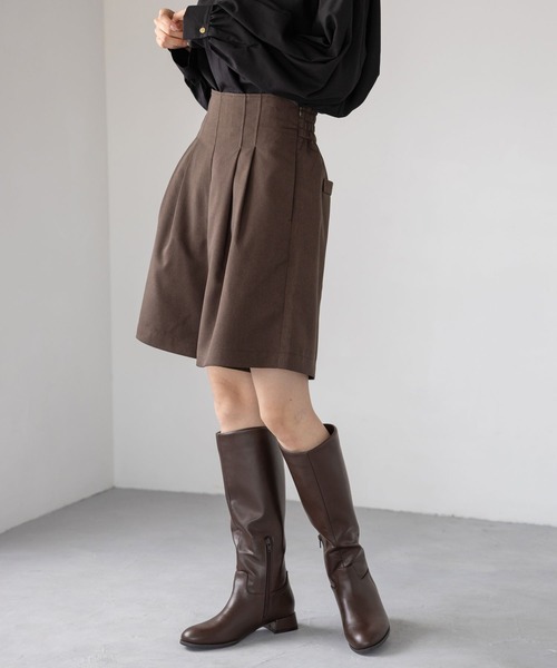 LEPSIM(レプシィム)の「ハイウエストキュロットパンツ 964571(その他パンツ・レディース・ブラウン/ベージュ/ブラック・FREE)」の6枚目の写真