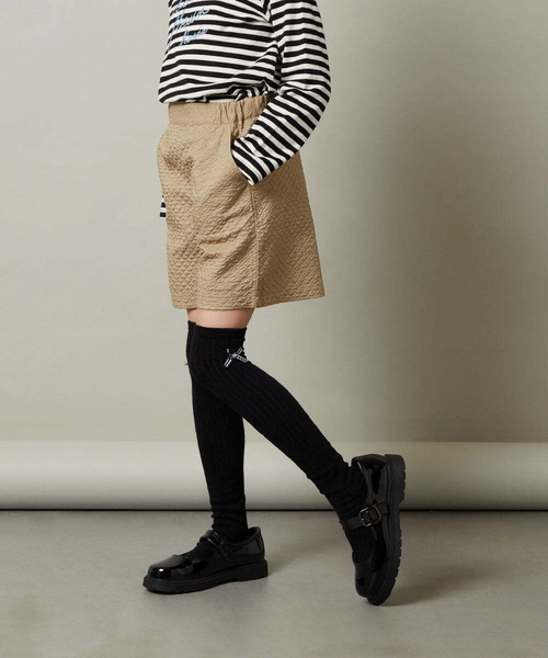 a.v.v（アーヴェヴェ）の「[140-150]【セットアップ対応】フクレショートパンツ（その他パンツ・キッズ・ベージュ/ブラック・140/150）」の6枚目の写真