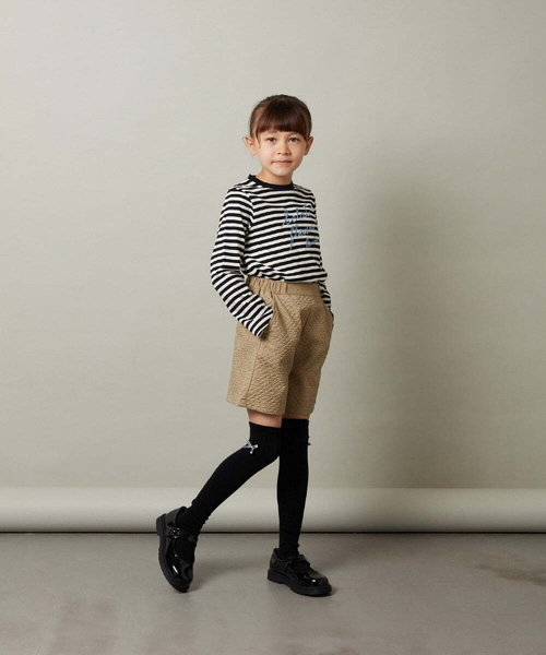 a.v.v（アーヴェヴェ）の「[140-150]【セットアップ対応】フクレショートパンツ（その他パンツ・キッズ・ベージュ/ブラック・140/150）」の10枚目の写真