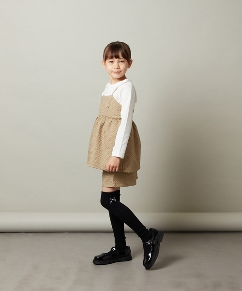 a.v.v（アーヴェヴェ）の「[140-150]【セットアップ対応】フクレショートパンツ（その他パンツ・キッズ・ベージュ/ブラック・140/150）」の12枚目の写真