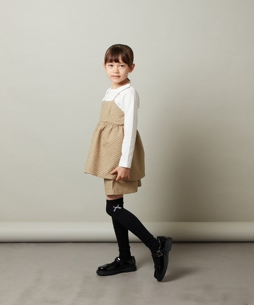 a.v.v（アーヴェヴェ）の「[140-150]【セットアップ対応】フクレショートパンツ（その他パンツ・キッズ・ベージュ/ブラック・140/150）」の13枚目の写真