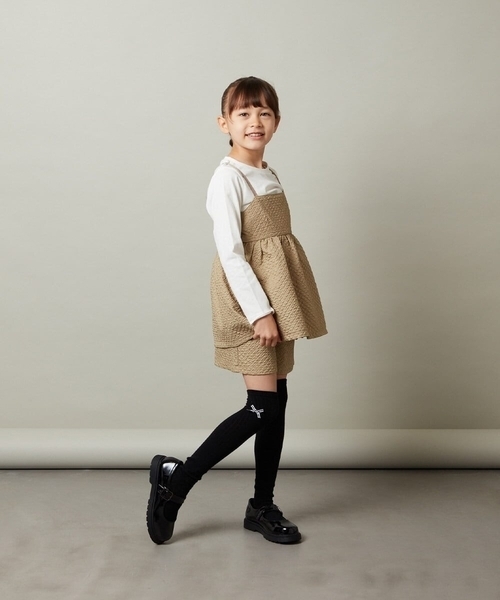 a.v.v（アーヴェヴェ）の「[140-150]【セットアップ対応】フクレショートパンツ（その他パンツ・キッズ・ベージュ/ブラック・140/150）」の14枚目の写真