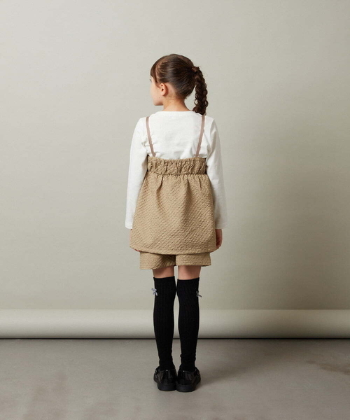 a.v.v（アーヴェヴェ）の「[140-150]【セットアップ対応】フクレショートパンツ（その他パンツ・キッズ・ベージュ/ブラック・140/150）」の16枚目の写真