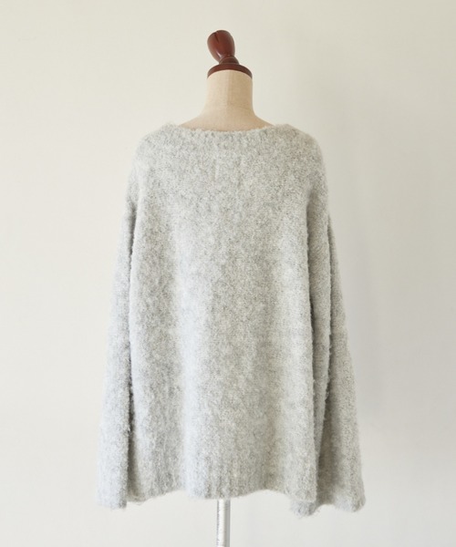 pomiii（ポミー）の「オーバーサイズフレアニット（ニット/セーター・レディース・ライトブルー/アイボリー・FREE）」の21枚目の写真