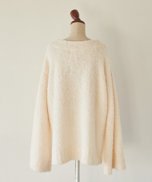 pomiii（ポミー）の「オーバーサイズフレアニット（ニット/セーター・レディース・ライトブルー/アイボリー・FREE）」の12枚目の写真