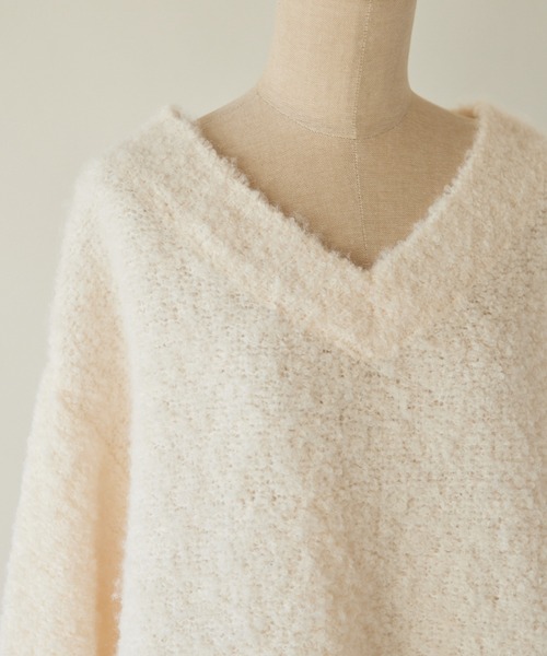 pomiii（ポミー）の「オーバーサイズフレアニット（ニット/セーター・レディース・ライトブルー/アイボリー・FREE）」の13枚目の写真