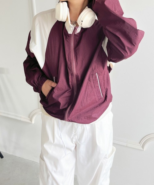 CLEA（クレア）の「スタンドカラーマウンテンパーカー（ブルゾン・レディース・レッド/グレー・M）」の15枚目の写真