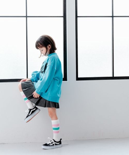 LOWRYS FARM(ローリーズファーム)の「フトラインハイソックス 979828(ソックス/靴下・キッズ・ピンク/ネイビー/ブラック/パープル/グリーン・LARGE/MEDIUM)」の12枚目の写真