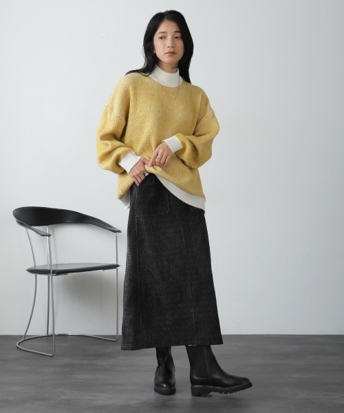 Bou Jeloud（ブージュルード）の「ニットサイドゴアショートブーツ（ブーツ・レディース・ブラック・M/L）」の4枚目の写真