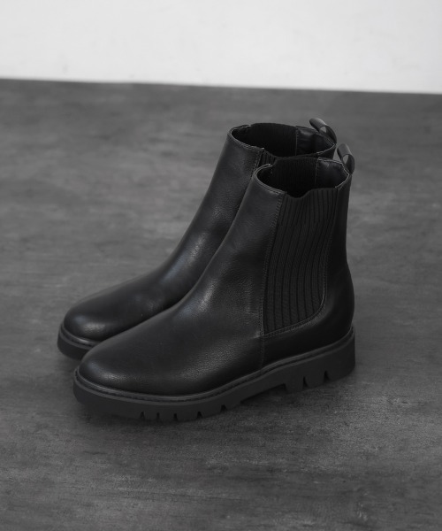 Bou Jeloud（ブージュルード）の「ニットサイドゴアショートブーツ（ブーツ・レディース・ブラック・M/L）」の9枚目の写真