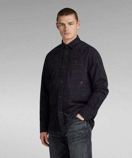 G-STAR（ジースター）の「UTILITY PANEL REGULAR SHIRT/チェックコーデュロイレギュラーシャツ（シャツ/ブラウス・メンズ・チェック・LARGE/MEDIUM/SMALL/X-SMALL/X-LARGE）」の3枚目の写真