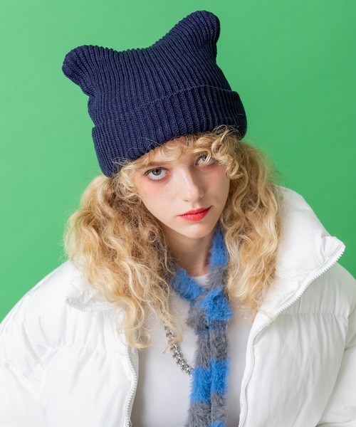 未使用　アルチビオ　猫耳ニット帽　ネックウォーマー ankoROCK（アンコロック）の「an meets zakka 猫耳ニット帽 / ニット