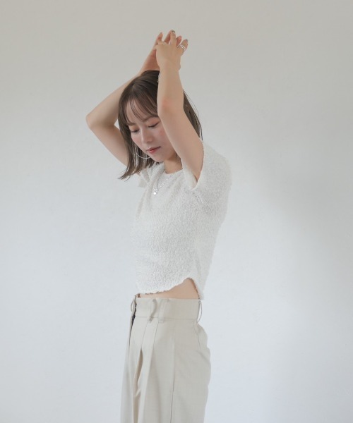 Reurie'(レウリィ)の「poodle top / プードルトップ(Tシャツ/カットソー・レディース・アイボリー/ブラック・FREE)」の18枚目の写真