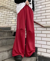 Shoowtime（ショウタイム）の「パイピングハーフサイドラインワイドフレアスウェットパンツ（スウェットパンツ）」