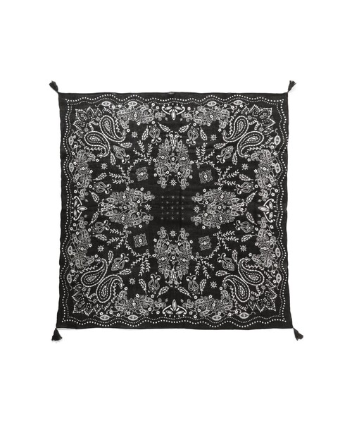 manipuri(マニプリ)の「manipuri / 別注 バンダナ ストール(ストール/ショール・レディース・ホワイト/ブラック・ONE SIZE)」の19枚目の写真