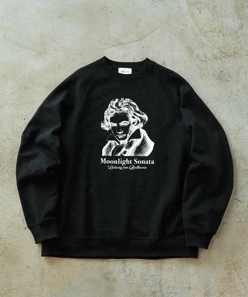 EMMA CLOTHES(エマクローズ)の「【Beethoven/Bach】偉人デザイン ヘビーウェイトオーバーサイズラグランスウェット EMMA CLOTHES(スウェット・メンズ・トップグレー/ネイビー/ブラック/アイボリー・M/L)」の14枚目の写真