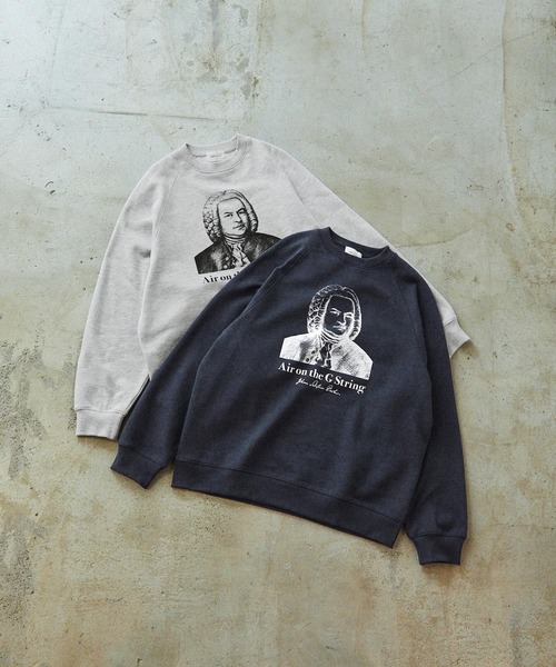 EMMA CLOTHES(エマクローズ)の「【Beethoven/Bach】偉人デザイン ヘビーウェイトオーバーサイズラグランスウェット EMMA CLOTHES(スウェット・メンズ・トップグレー/ネイビー/ブラック/アイボリー・M/L)」の19枚目の写真