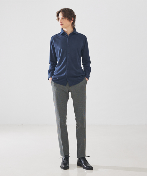 RECENCY OF MINE（リーセンシー オブ マイン）の「【FLEX SHIRTS】ネオスウェード ツイル 長袖シャツ（シャツ/ブラウス・メンズ・ネイビー/グレー/ホワイト・44/48/46/50）」の5枚目の写真