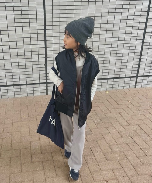 CIAOPANIC TYPY（チャオパニックティピー）の「【KIDS】サイドポケットフリースフィッシングサロペット（サロペット/オーバーオール・キッズ・グレイッシュベージュ/ブラック・XXL/L/M/S/XL）」の16枚目の写真