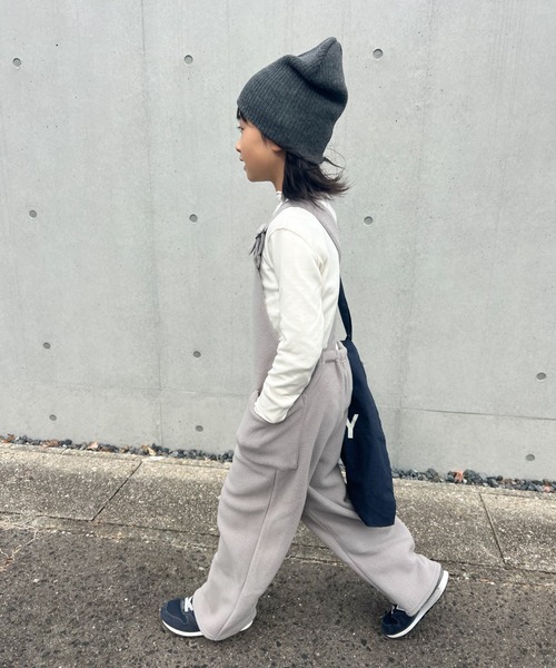 CIAOPANIC TYPY（チャオパニックティピー）の「【KIDS】サイドポケットフリースフィッシングサロペット（サロペット/オーバーオール・キッズ・グレイッシュベージュ/ブラック・XXL/L/M/S/XL）」の18枚目の写真