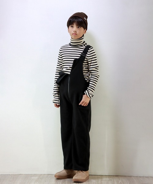 CIAOPANIC TYPY（チャオパニックティピー）の「【KIDS】サイドポケットフリースフィッシングサロペット（サロペット/オーバーオール・キッズ・グレイッシュベージュ/ブラック・XXL/L/M/S/XL）」の21枚目の写真