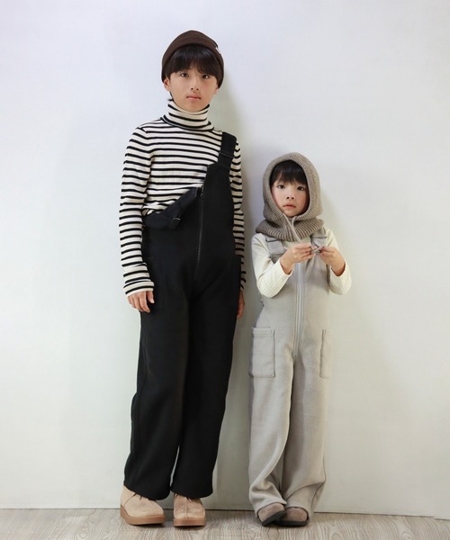 CIAOPANIC TYPY（チャオパニックティピー）の「【KIDS】サイドポケットフリースフィッシングサロペット（サロペット/オーバーオール・キッズ・グレイッシュベージュ/ブラック・XXL/L/M/S/XL）」の22枚目の写真