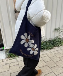 nemne store | 花柄ニットバッグ(ショルダーバッグ)