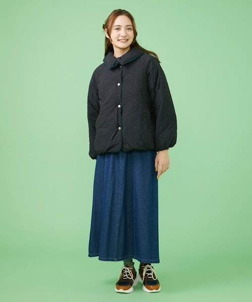 Jocomomola(ホコモモラ)の「バックスリットロングデニムスカート(スカート・レディース・ネイビー・42/40)」の16枚目の写真