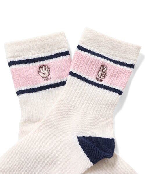 apres les cours（アプレレクール）の「ワンポイントモチーフ刺繍ソックス（ソックス/靴下・キッズ・ネイビー/アイボリー/グリーン/マスタード・18/21/15 /12）」の8枚目の写真