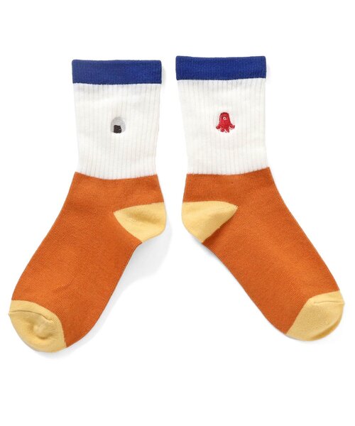 apres les cours（アプレレクール）の「ワンポイントモチーフ刺繍ソックス（ソックス/靴下・キッズ・ネイビー/アイボリー/グリーン/マスタード・18/21/15 /12）」の11枚目の写真