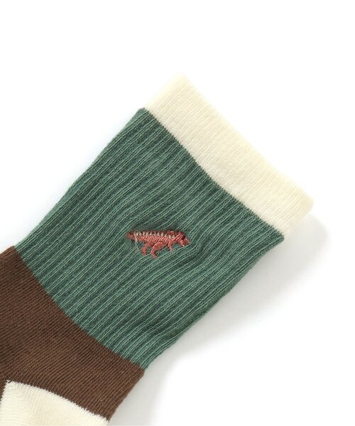 apres les cours（アプレレクール）の「ワンポイントモチーフ刺繍ソックス（ソックス/靴下・キッズ・ネイビー/アイボリー/グリーン/マスタード・18/21/15 /12）」の7枚目の写真