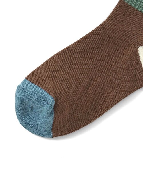 apres les cours（アプレレクール）の「ワンポイントモチーフ刺繍ソックス（ソックス/靴下・キッズ・ネイビー/アイボリー/グリーン/マスタード・18/21/15 /12）」の5枚目の写真