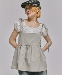 FEKETE | PEPLUM RIBBON CAMISOLE / ぺプラムキャミソール(キャミソール)