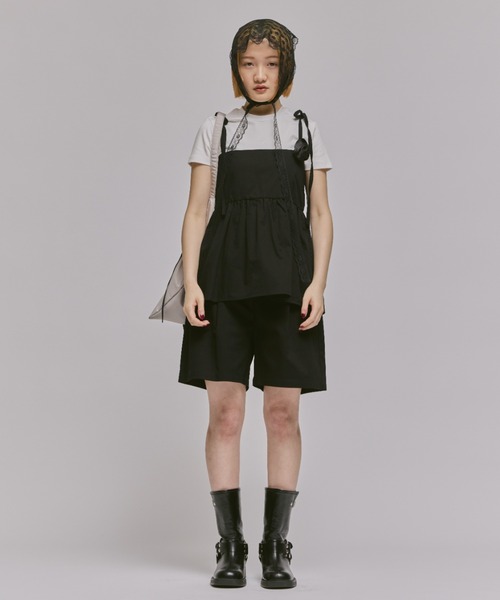 FEKETE（フェケテ）の「PEPLUM RIBBON CAMISOLE / ぺプラムキャミソール（キャミソール・レディース・ライトグレー/ブラック・FREE）」の12枚目の写真