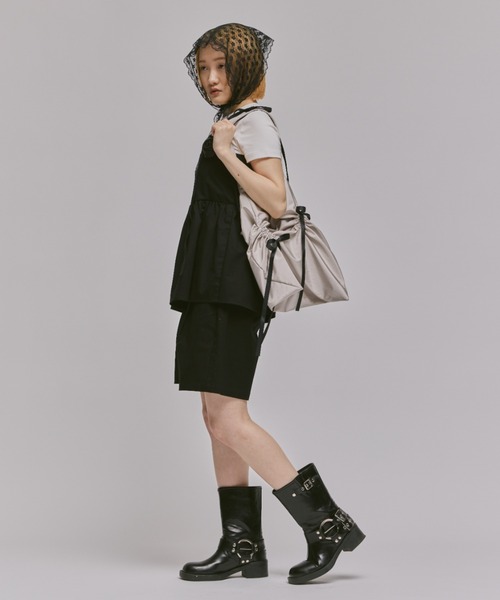 FEKETE（フェケテ）の「PEPLUM RIBBON CAMISOLE / ぺプラムキャミソール（キャミソール・レディース・ライトグレー/ブラック・FREE）」の14枚目の写真