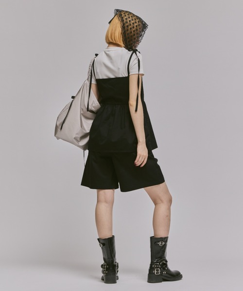 FEKETE（フェケテ）の「PEPLUM RIBBON CAMISOLE / ぺプラムキャミソール（キャミソール・レディース・ライトグレー/ブラック・FREE）」の16枚目の写真