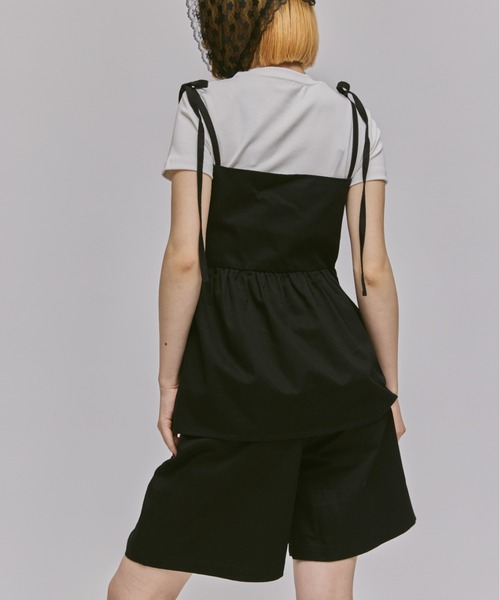 FEKETE（フェケテ）の「PEPLUM RIBBON CAMISOLE / ぺプラムキャミソール（キャミソール・レディース・ライトグレー/ブラック・FREE）」の11枚目の写真