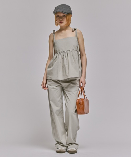 FEKETE（フェケテ）の「PEPLUM RIBBON CAMISOLE / ぺプラムキャミソール（キャミソール・レディース・ライトグレー/ブラック・FREE）」の22枚目の写真