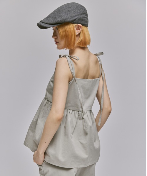 FEKETE（フェケテ）の「PEPLUM RIBBON CAMISOLE / ぺプラムキャミソール（キャミソール・レディース・ライトグレー/ブラック・FREE）」の18枚目の写真