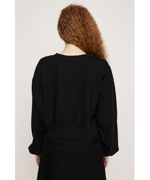 SLY（スライ）の「LOGO CROPPED SW TOPS ロゴ クロップド スウェット トップス（スウェット・レディース・ホワイト/ブラック/ライトピンク/杢グレー・FREE）」の15枚目の写真