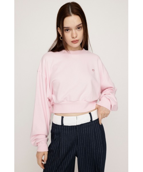 トップス NEOPRENE CROPPED SWEATSHIRT SQUARE LOGO NEOPRENE CROPPED SWEATSHIRT SQUARE LOGO
