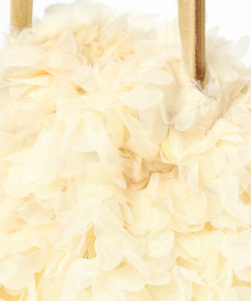 yuw（ユウ）の「チュールシシュウＢＡＧ 997287（ハンドバッグ・レディース・ブラック/アイボリー・FREE）」の14枚目の写真