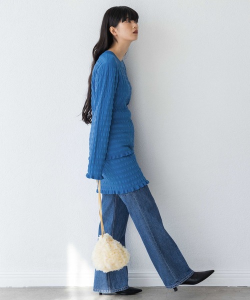 yuw（ユウ）の「チュールシシュウＢＡＧ 997287（ハンドバッグ・レディース・ブラック/アイボリー・FREE）」の16枚目の写真