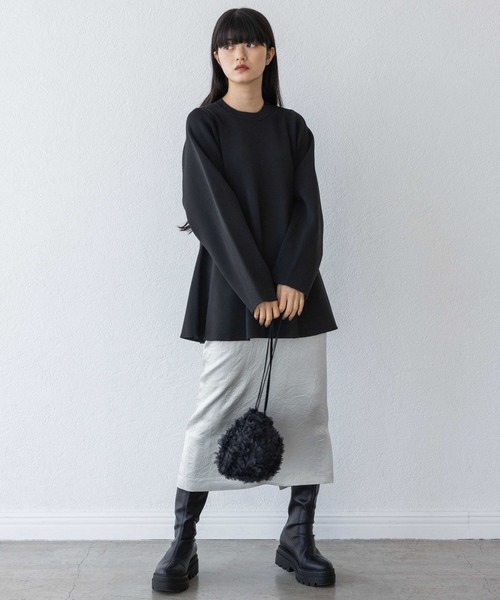 yuw（ユウ）の「チュールシシュウＢＡＧ 997287（ハンドバッグ・レディース・ブラック/アイボリー・FREE）」の21枚目の写真