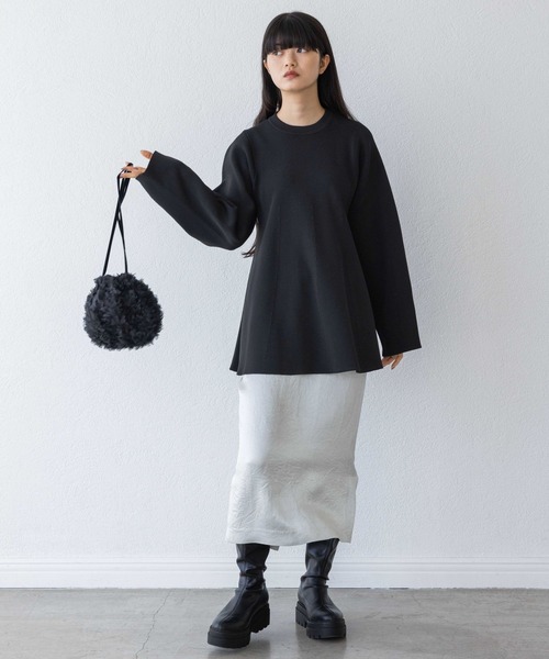 yuw（ユウ）の「チュールシシュウＢＡＧ 997287（ハンドバッグ・レディース・ブラック/アイボリー・FREE）」の22枚目の写真