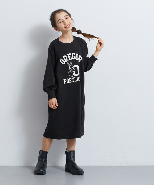 coca(coca)(コカ)の「キッズ スリットロゴワンピース(ワンピース・キッズ・ブラック/ベージュ・110/120/130/140/150)」の19枚目の写真